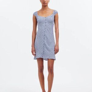Madewell Women's‎ Cap-Sleeve Button-Front Mini Dress Lavander Medium